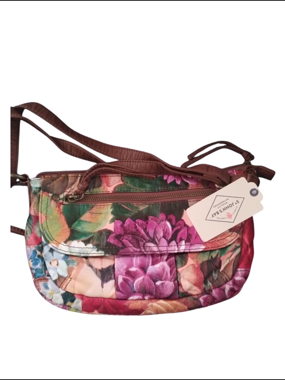 St. John's Bay Mini Flap Vintage Floral Crossbody Bag in Multicolor